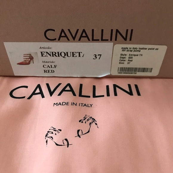 Cavallini Italian red leather strappy heels size 7 - Picture 7 of 7